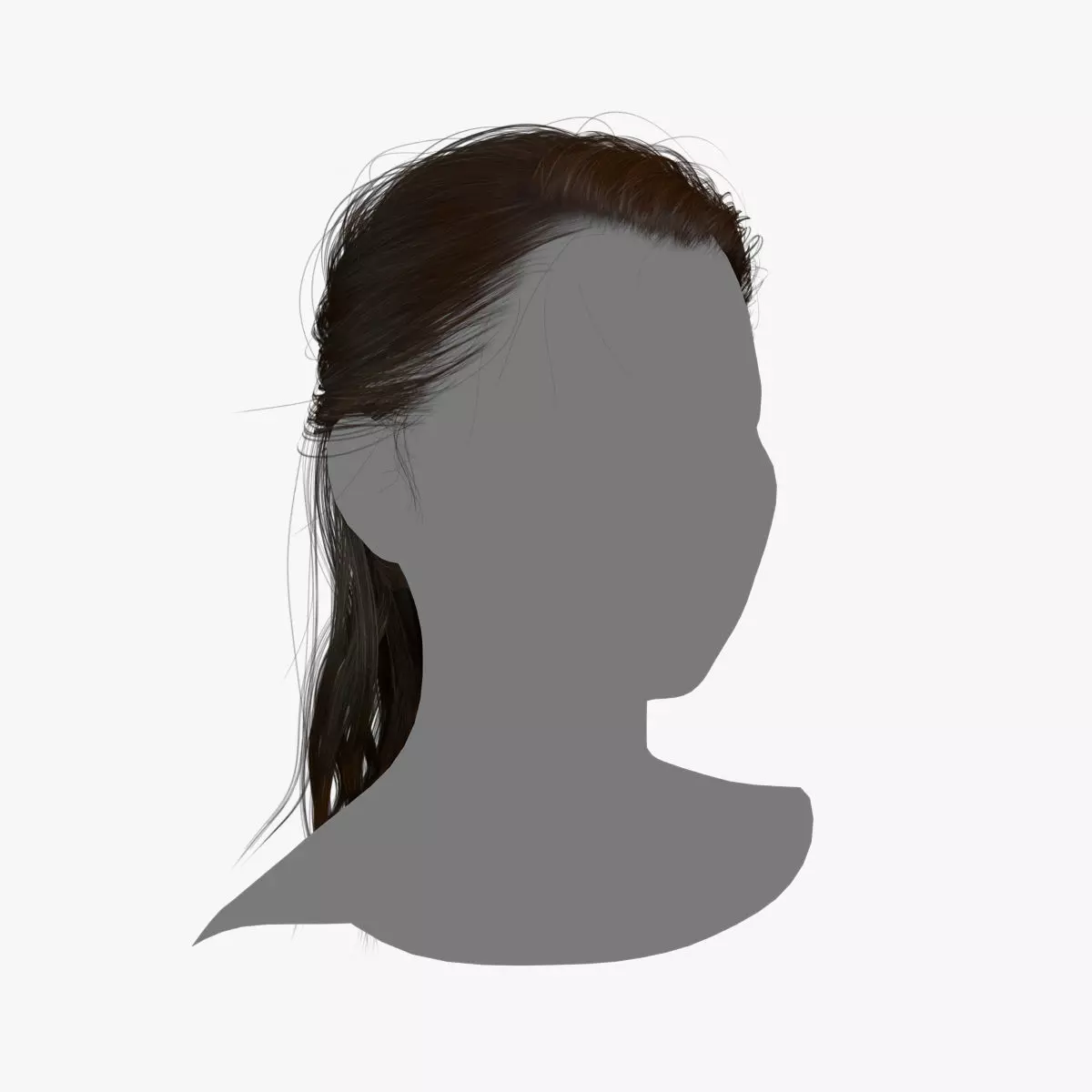 Female Hair - 020 3D model_0