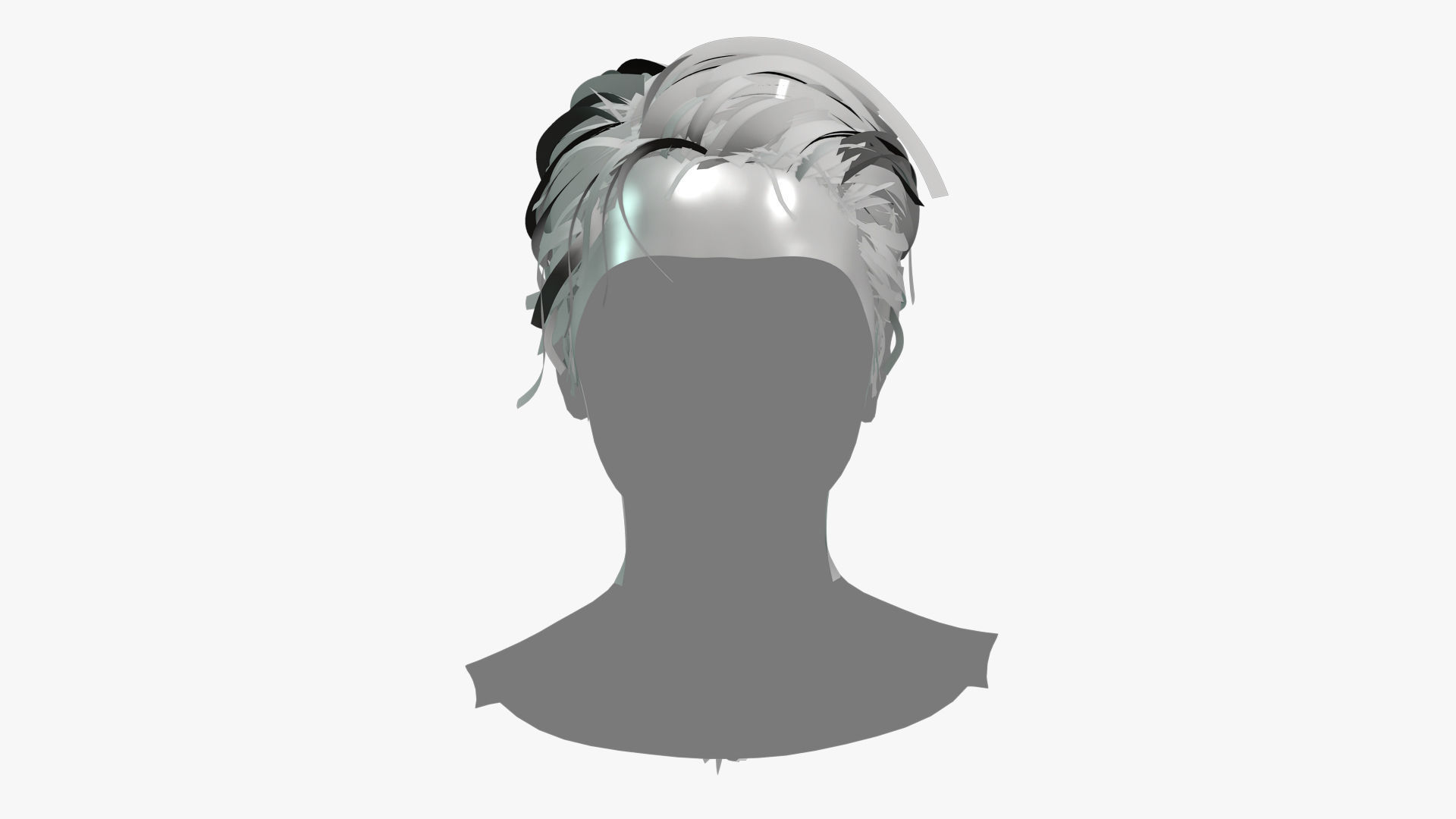 Female Hair - 020 3D model_6