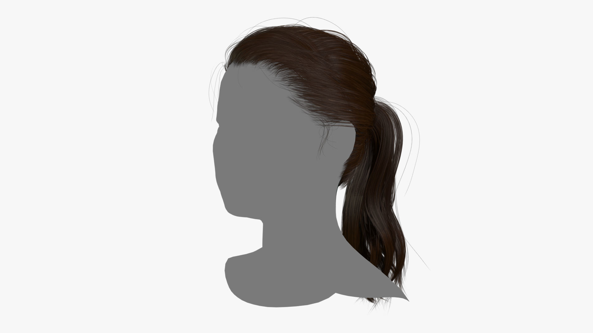 Female Hair - 020 3D model_5