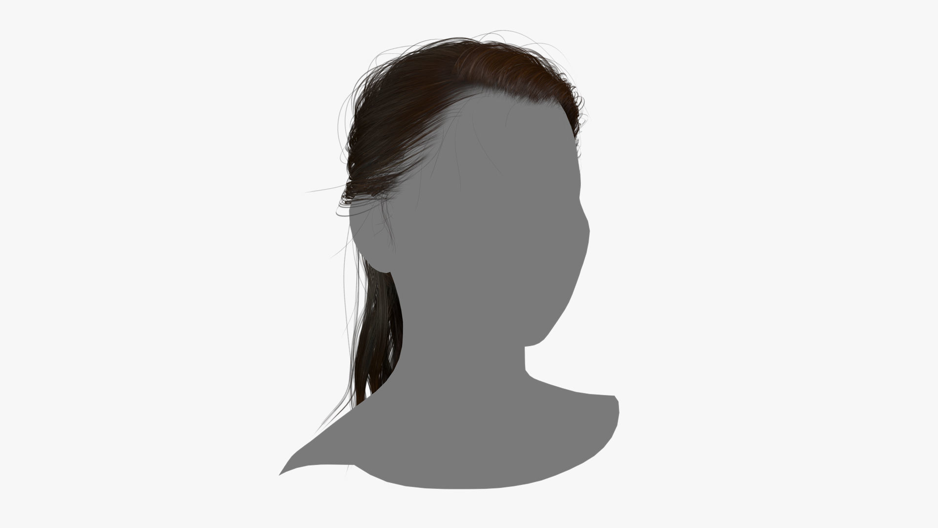 Female Hair - 020 3D model_2