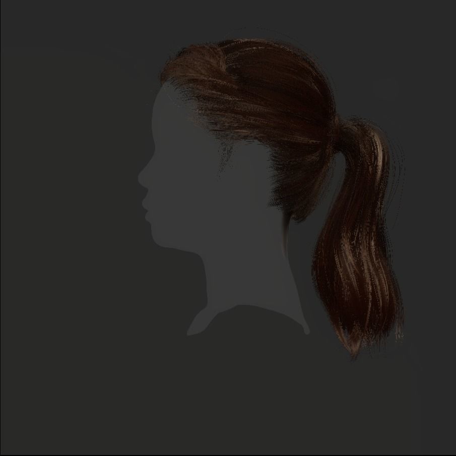 Female Hair - 020 3D model_20