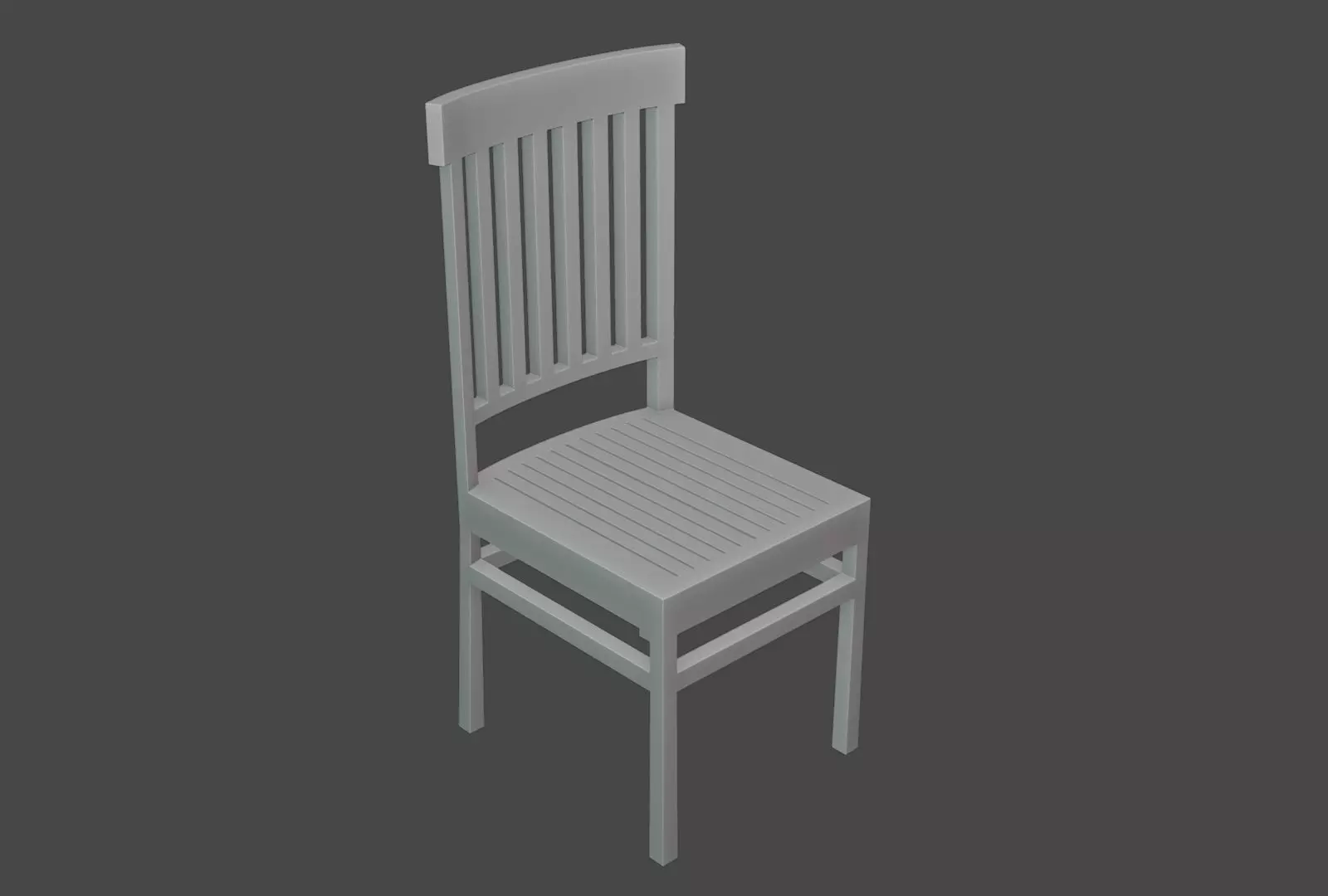 3D Dining room chair low poly Free 3D model