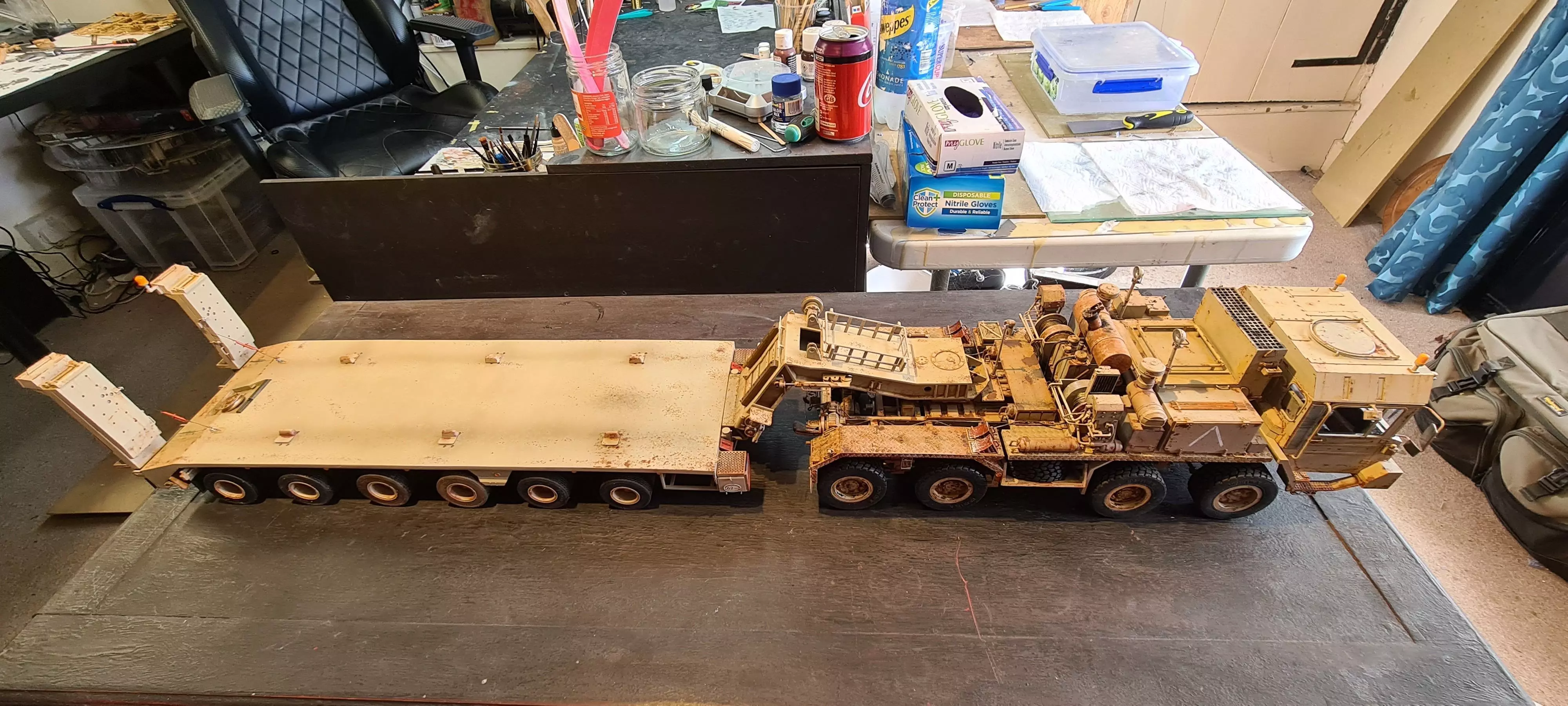 Faun SLT-56 Tank Transporter Trailer 3D model