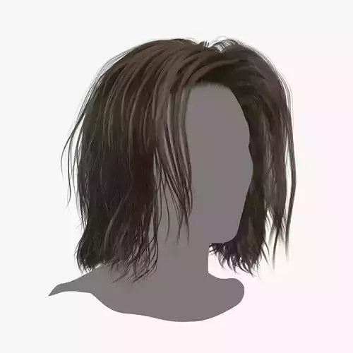 Male Hair - 016 3D model