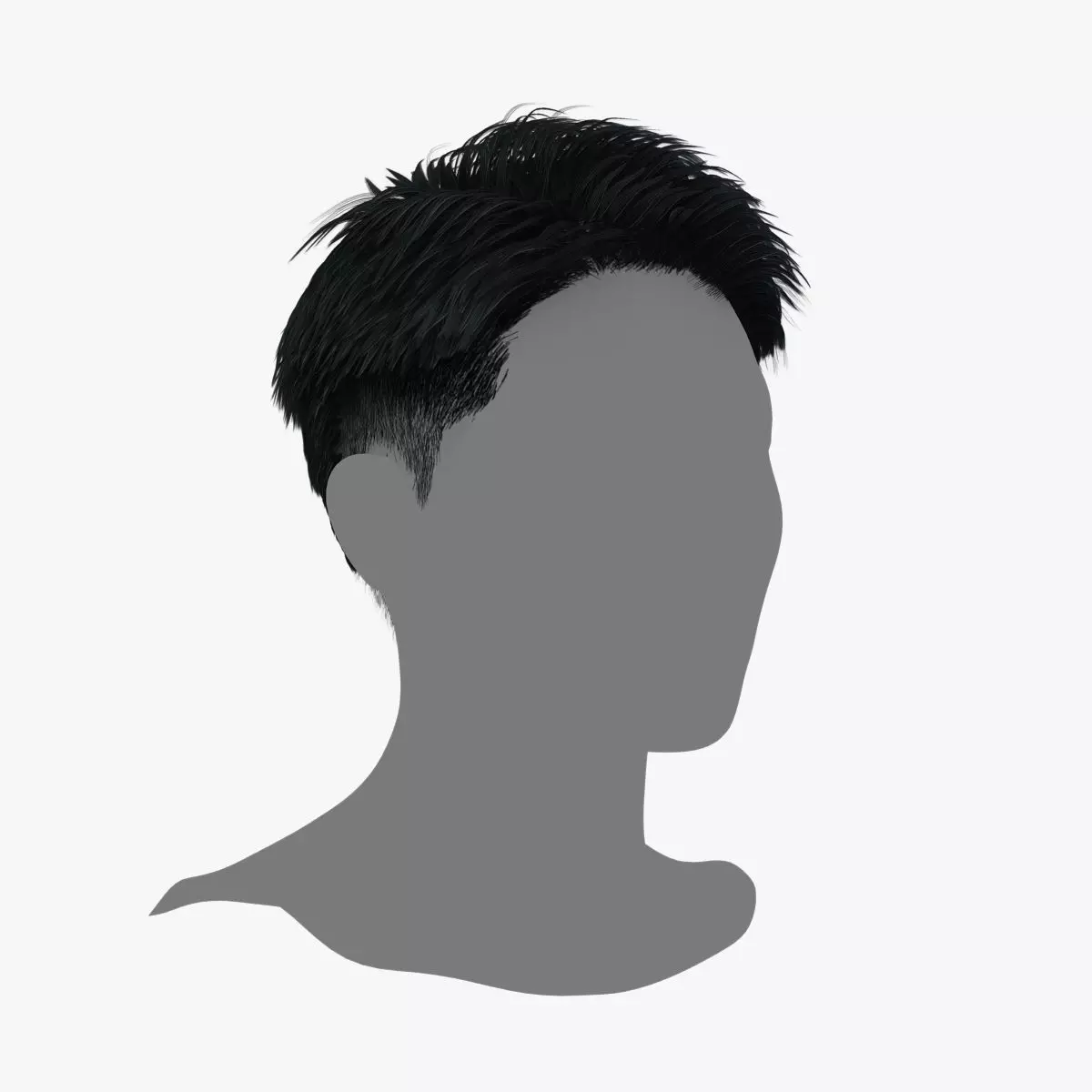 Male Hair - 017 3D model_0
