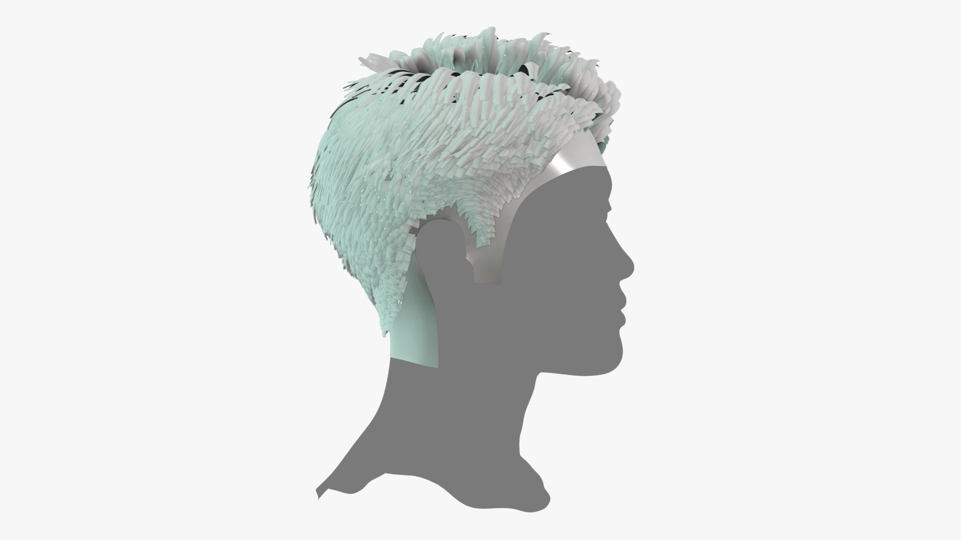 Male Hair - 017 3D model_9