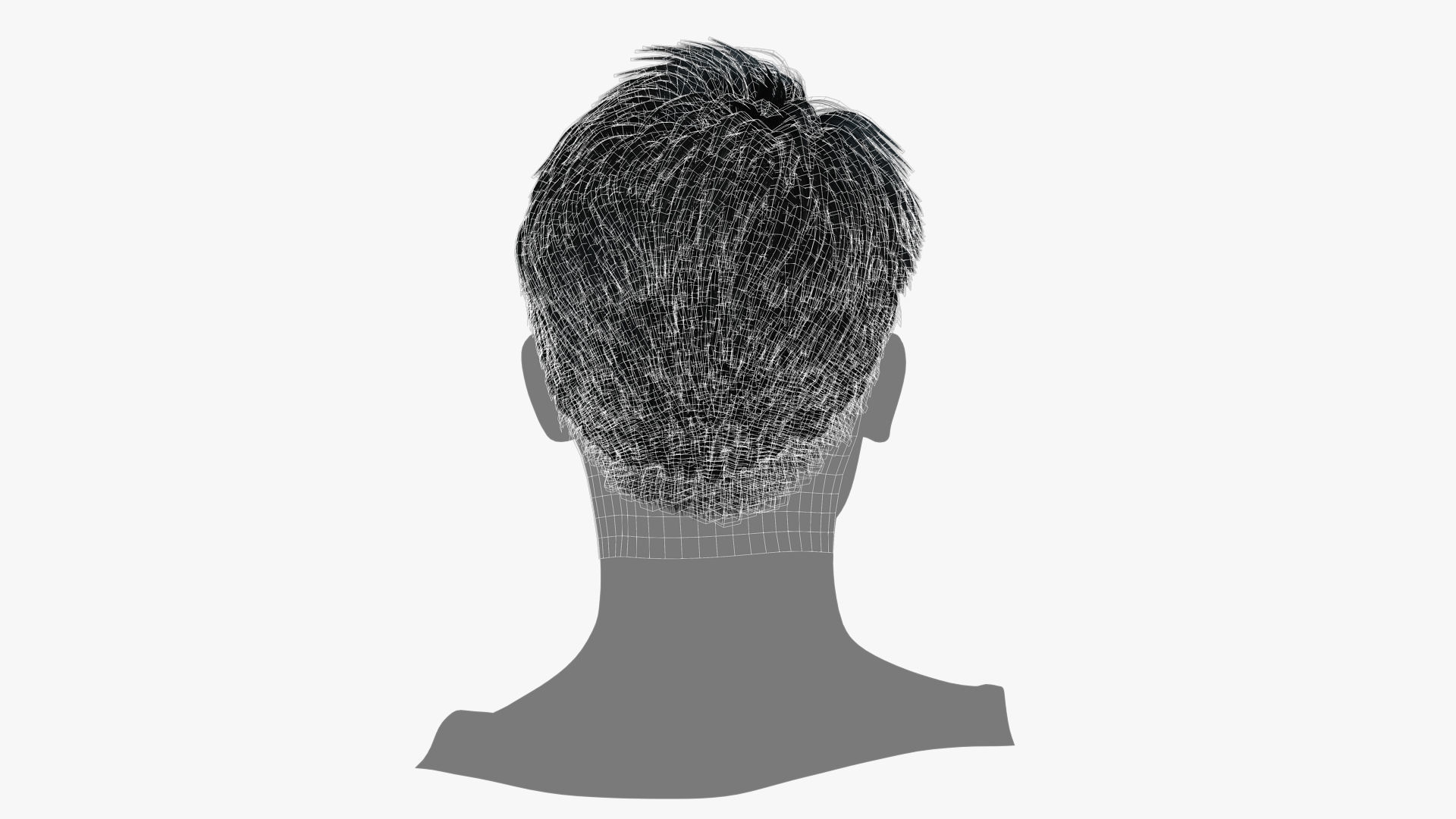 Male Hair - 017 3D model_15