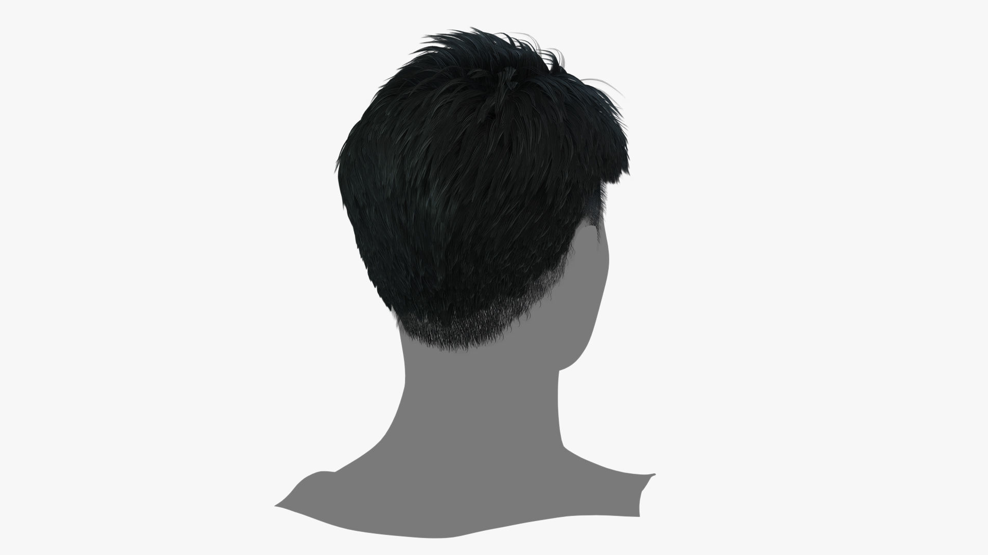 Male Hair - 017 3D model_4