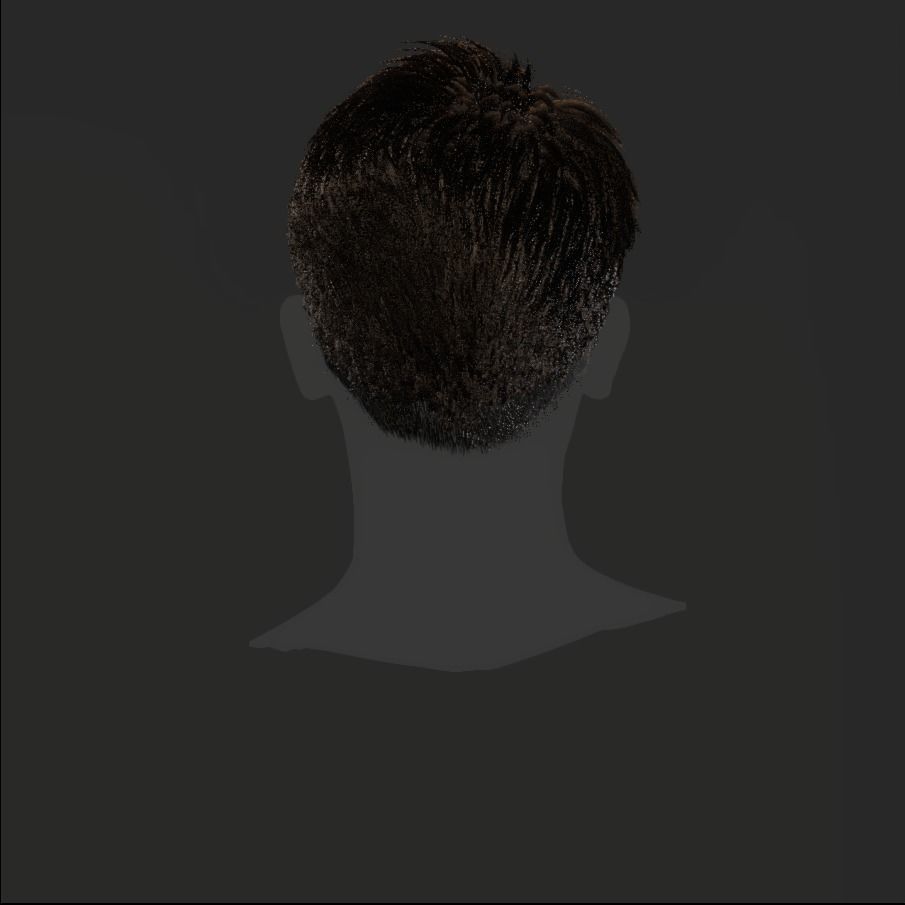 Male Hair - 017 3D model_20