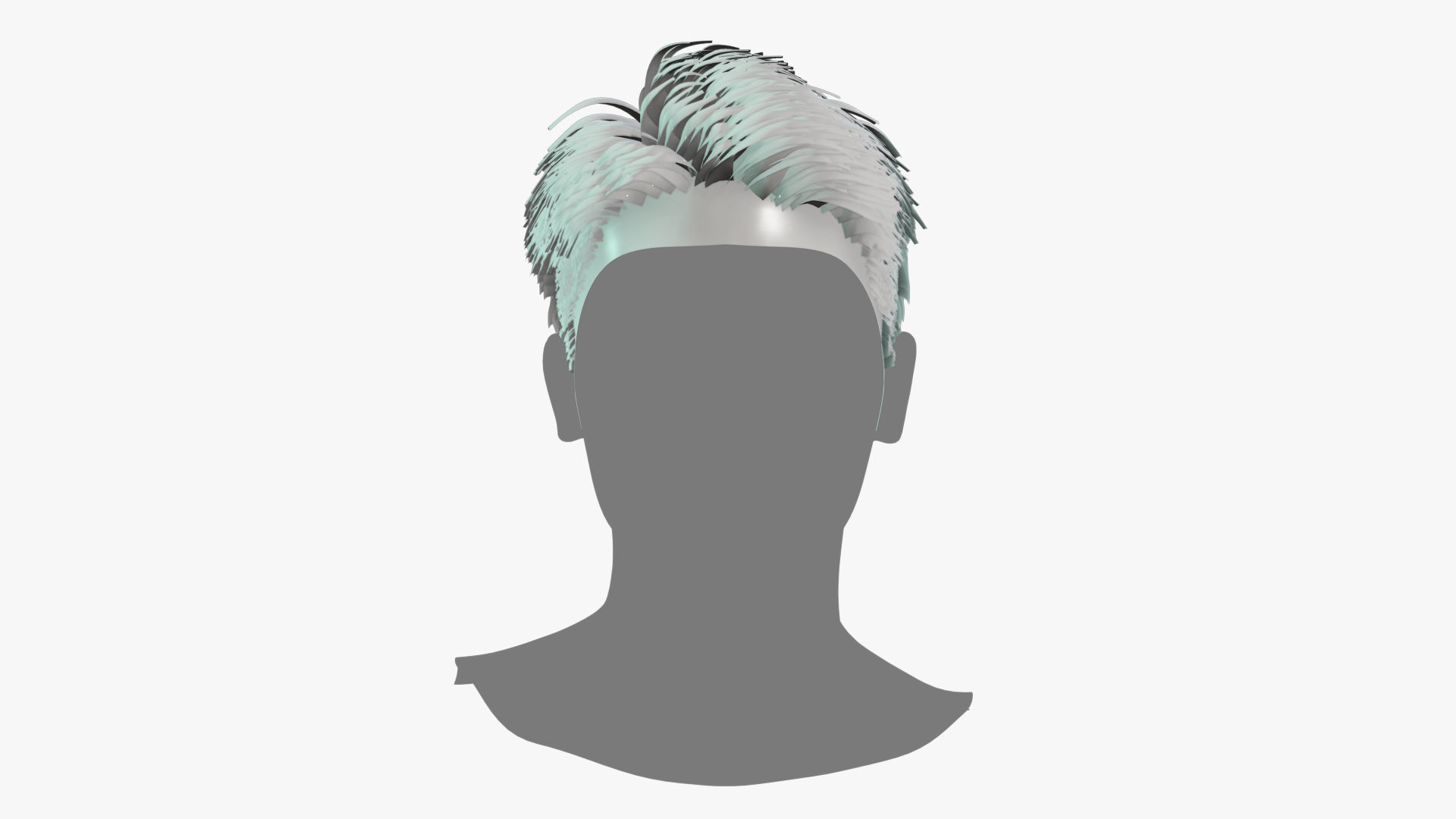 Male Hair - 017 3D model_7