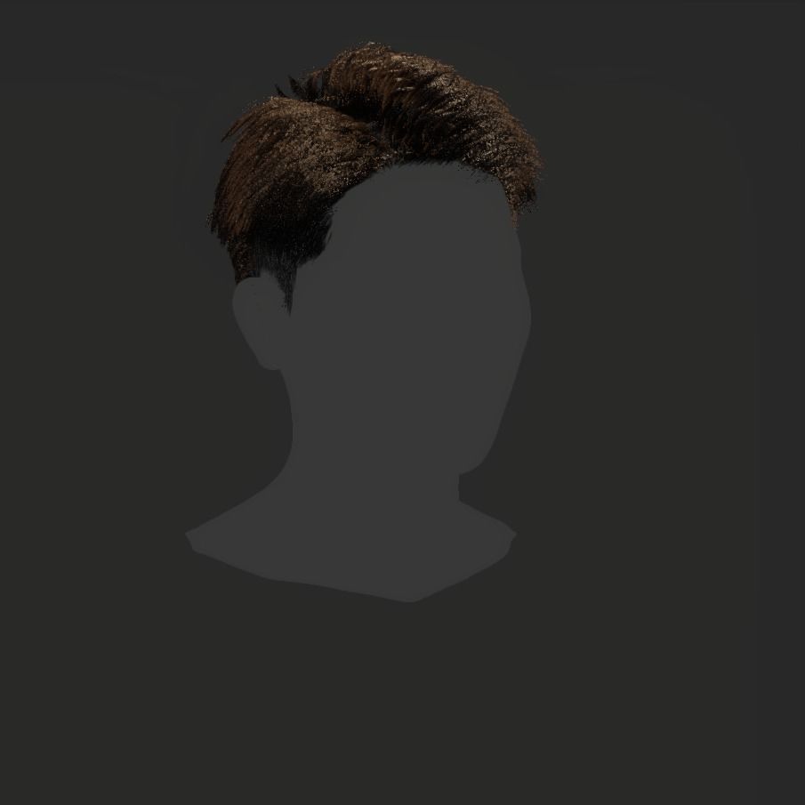Male Hair - 017 3D model_18
