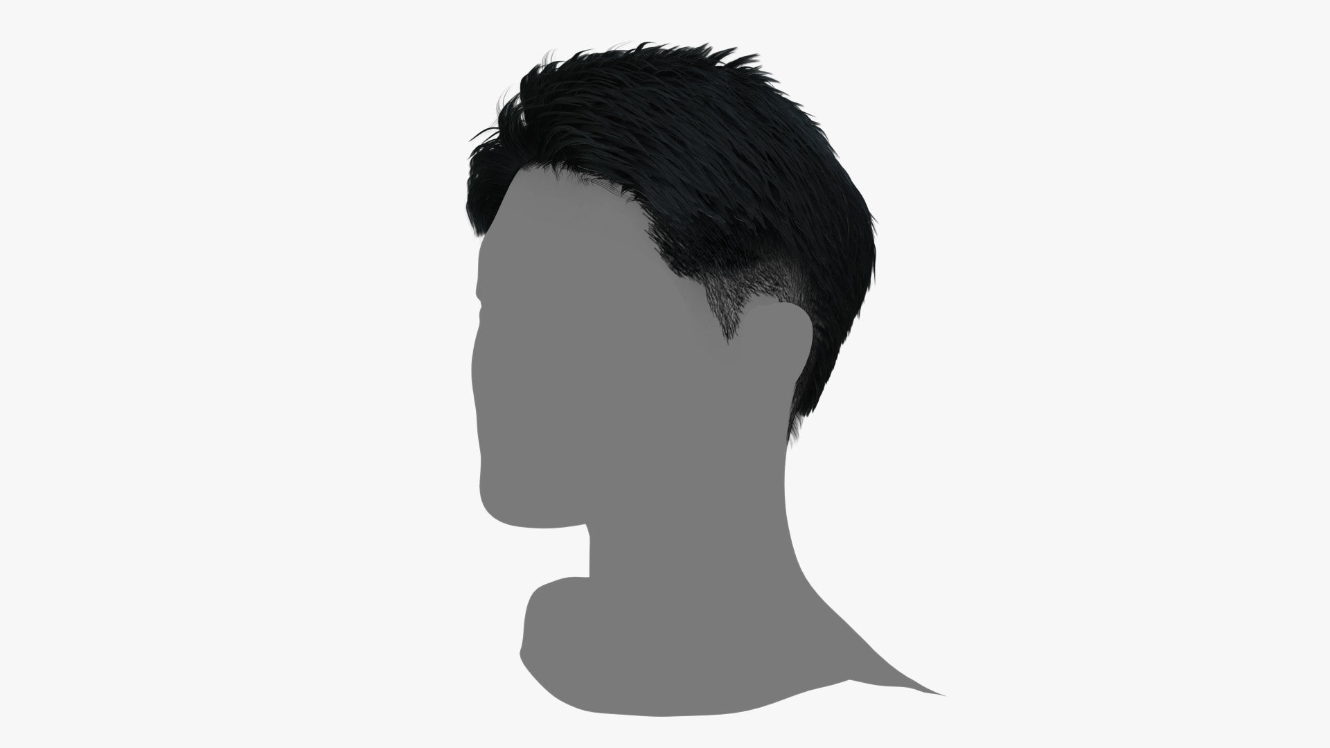Male Hair - 017 3D model_6