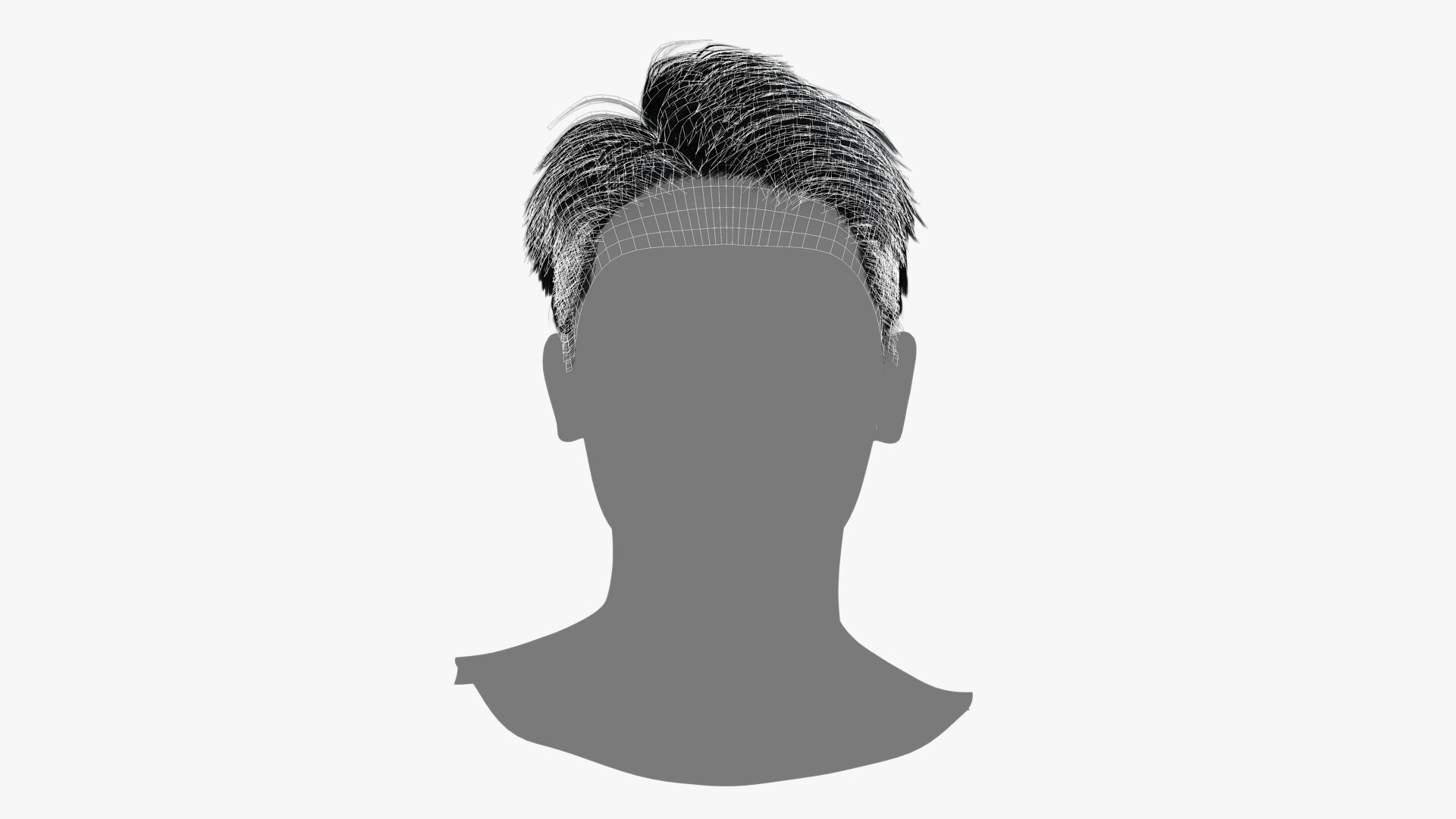 Male Hair - 017 3D model_12