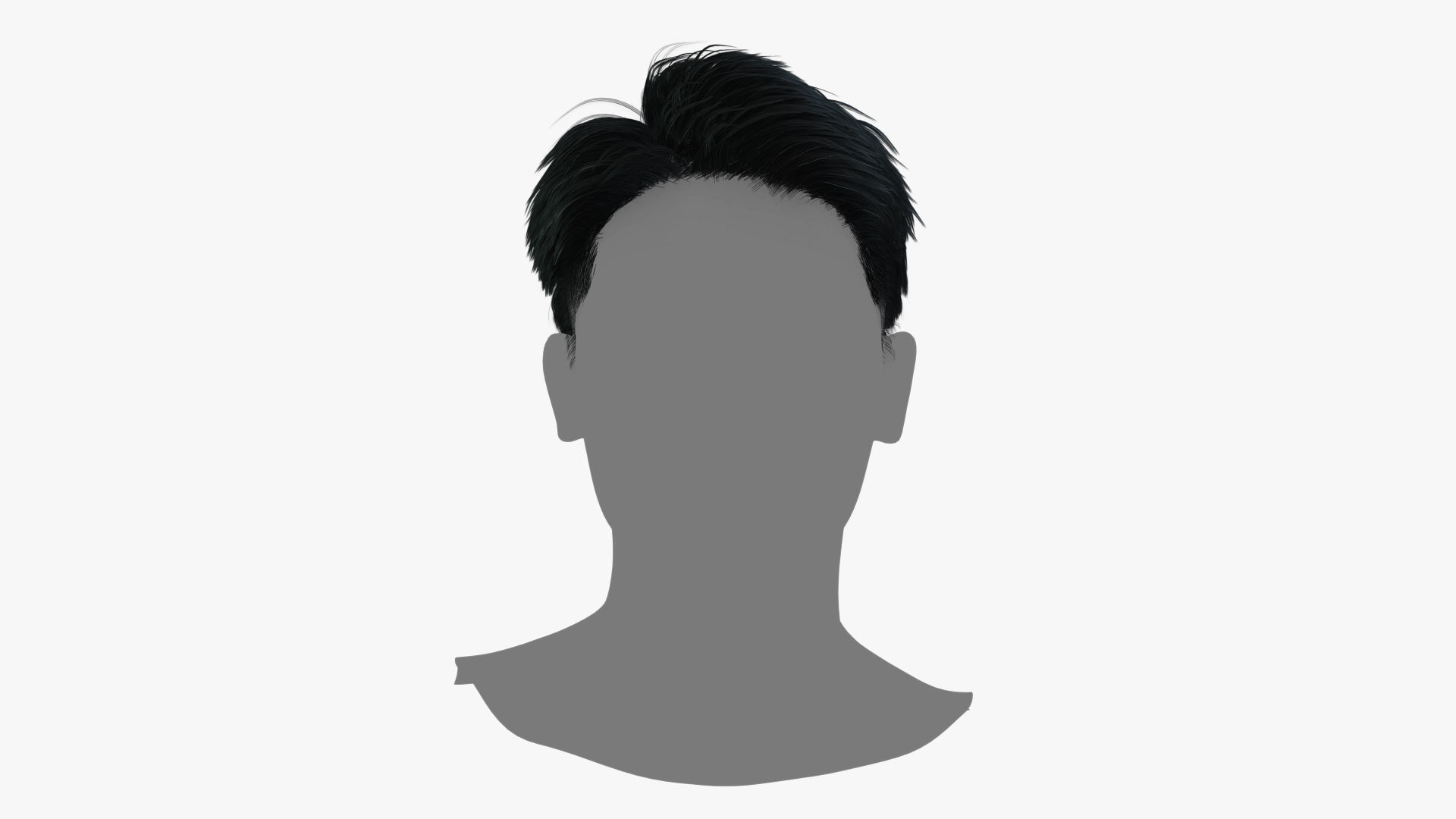 Male Hair - 017 3D model_1