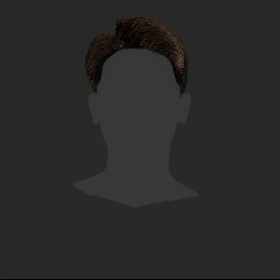 Male Hair - 017 3D model_17