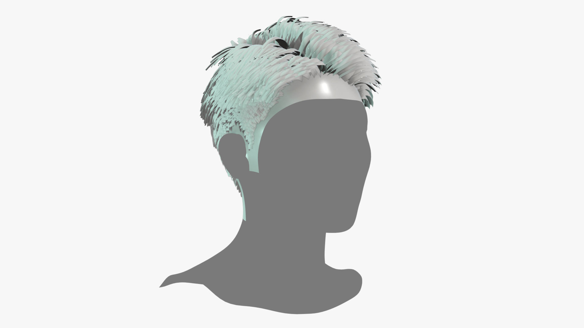 Male Hair - 017 3D model_8