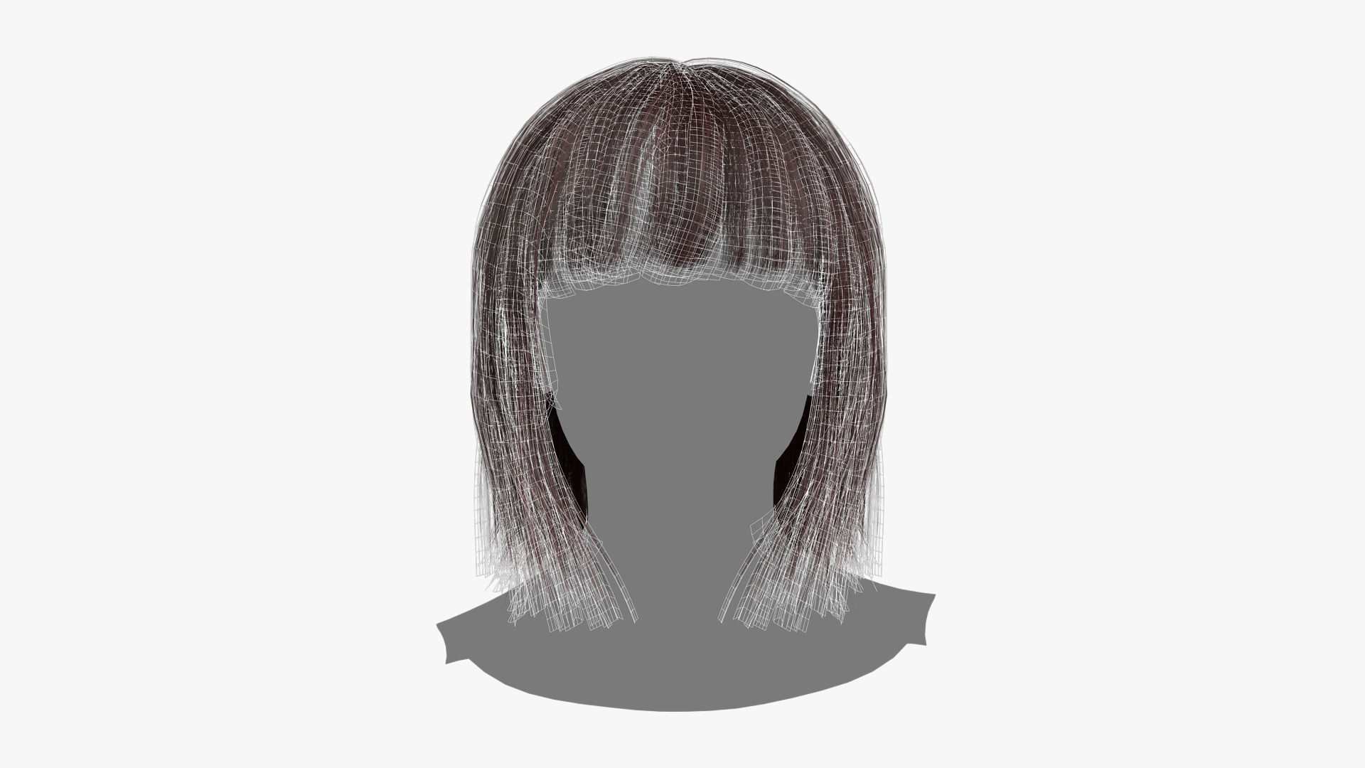Female Hair - 021 3D model_11