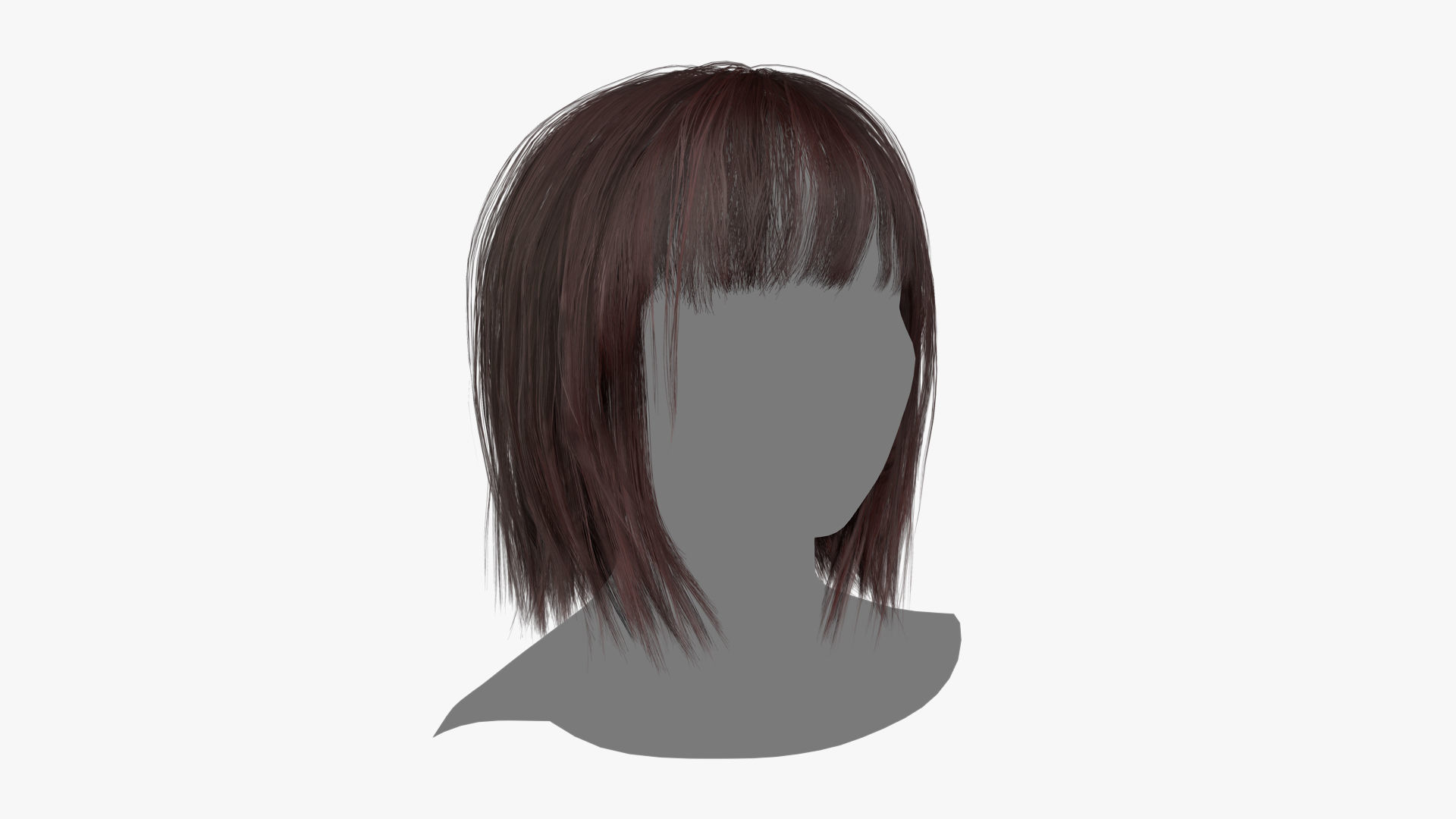 Female Hair - 021 3D model_2