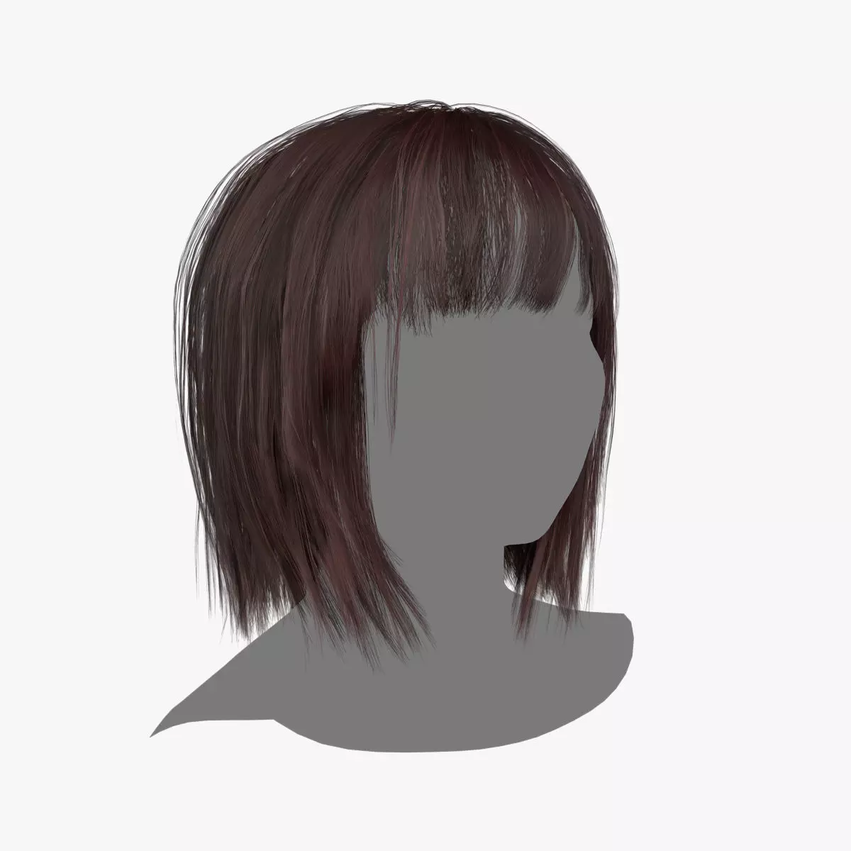 Female Hair - 021 3D model_0