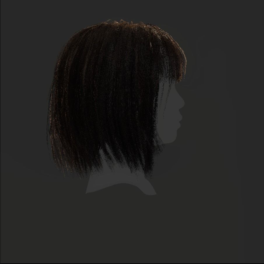 Female Hair - 021 3D model_18