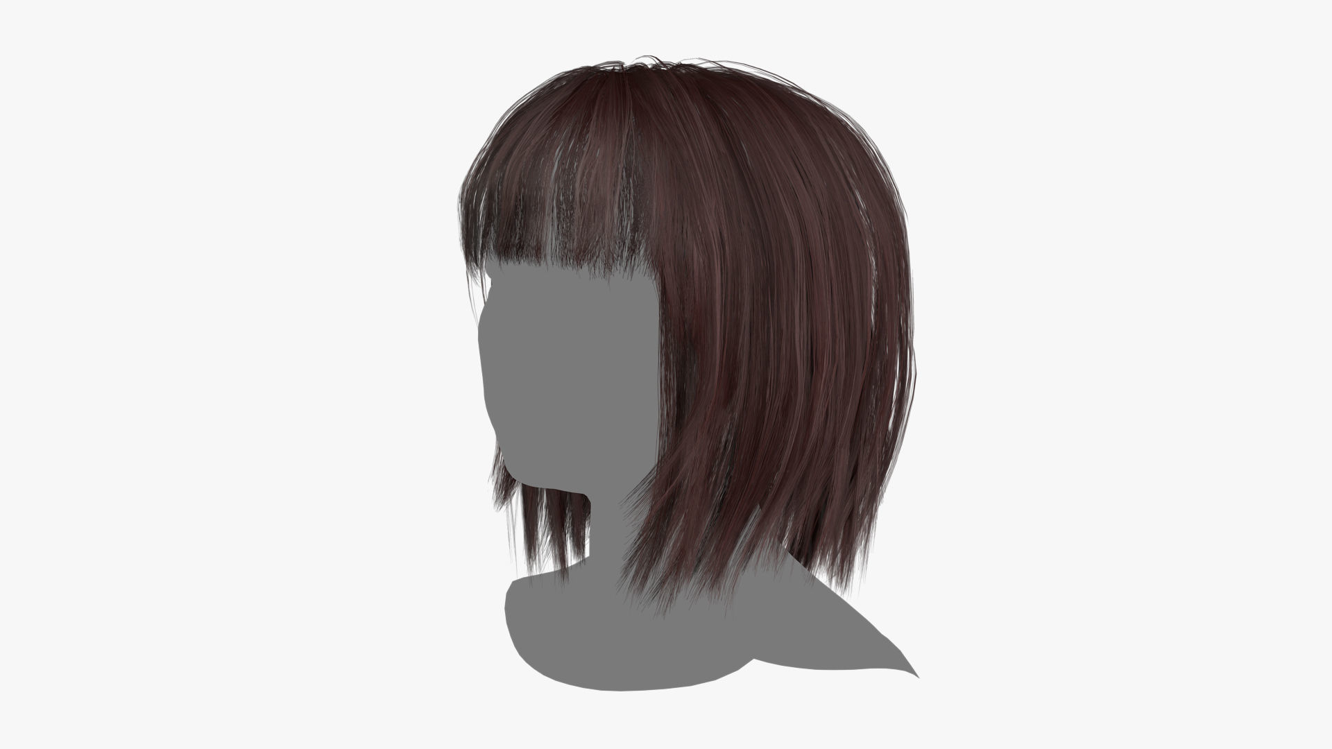 Female Hair - 021 3D model_5