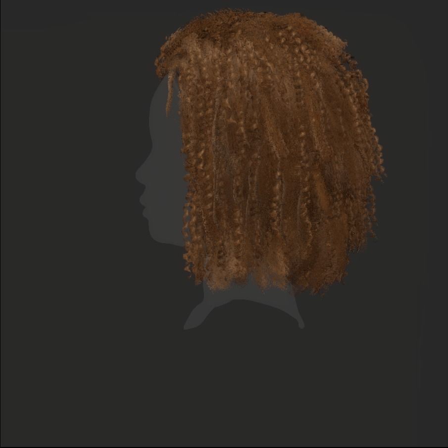 Female Hair - 022 3D model_20
