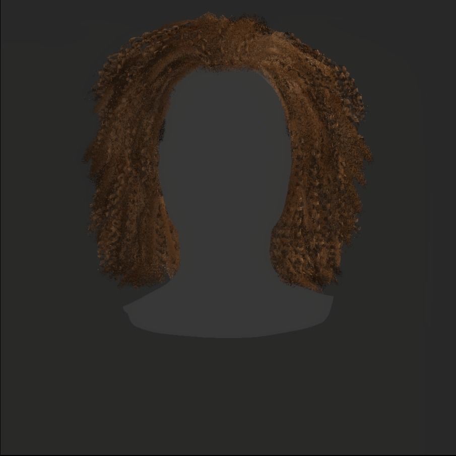 Female Hair - 022 3D model_16