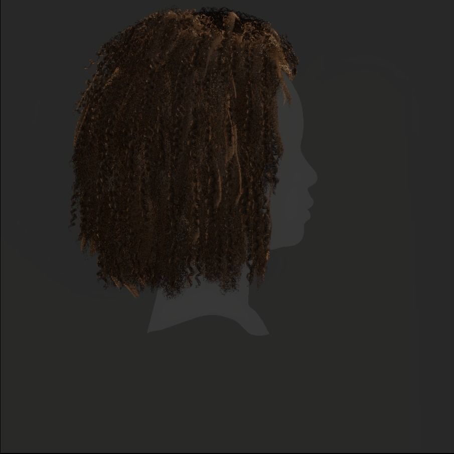 Female Hair - 022 3D model_18