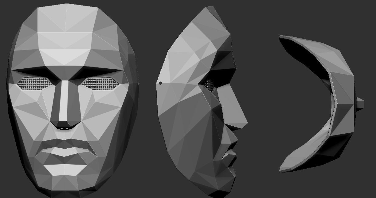 Squid Game Mask - Costume - Toy 3D print model Netflix 3D print model_4