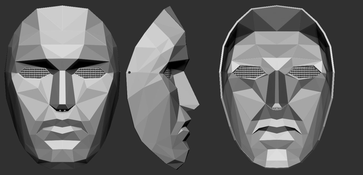 Squid Game Mask - Costume - Toy 3D print model Netflix 3D print model_3