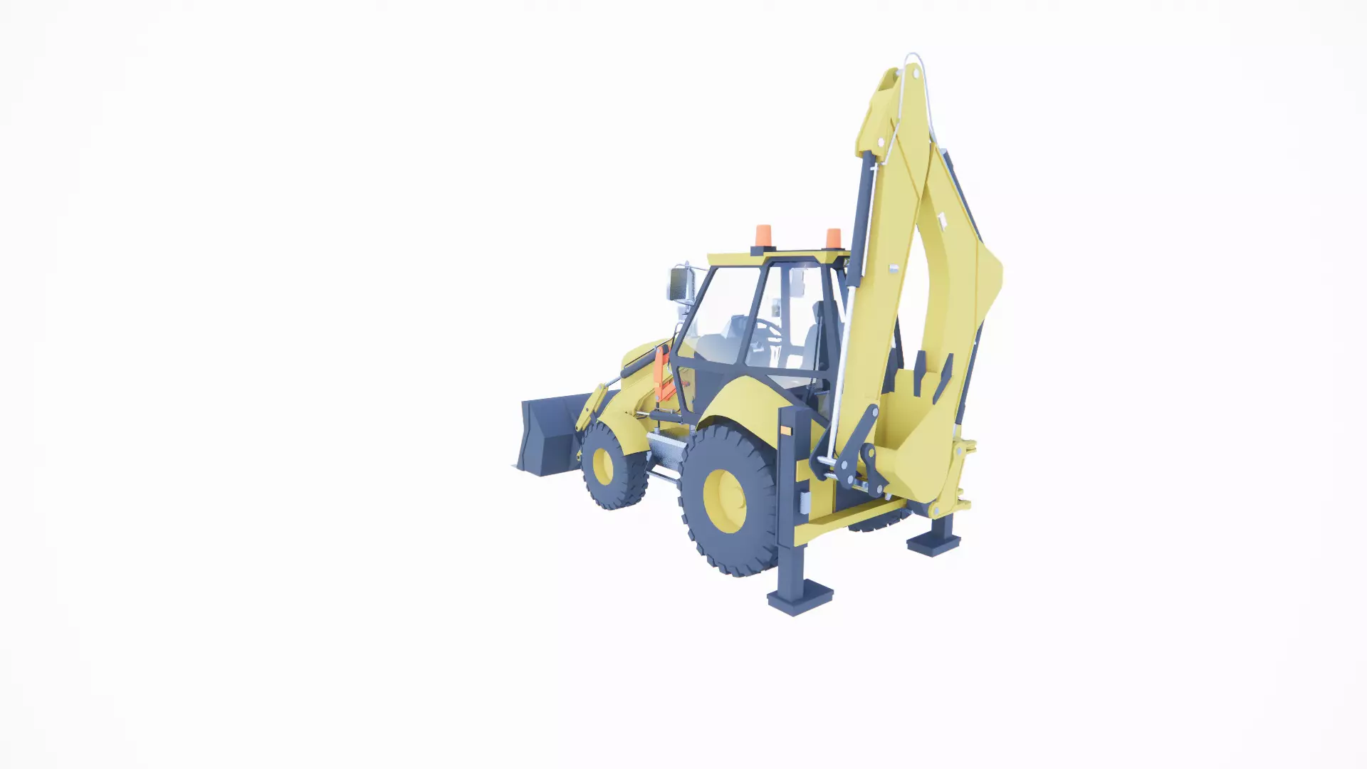 excavator-wiper backhoe 3D print model_0