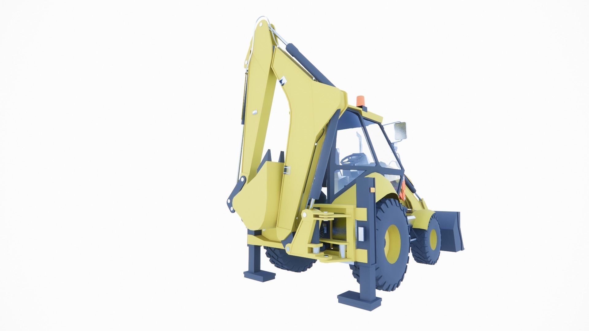 excavator-wiper backhoe 3D print model_3