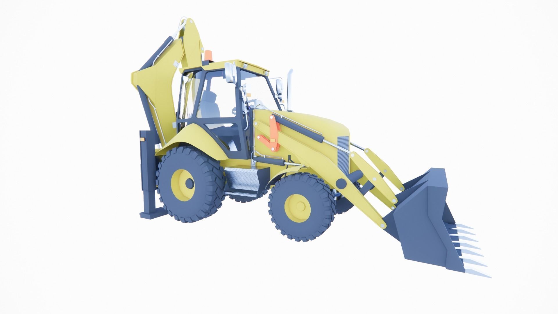 excavator-wiper backhoe 3D print model_2