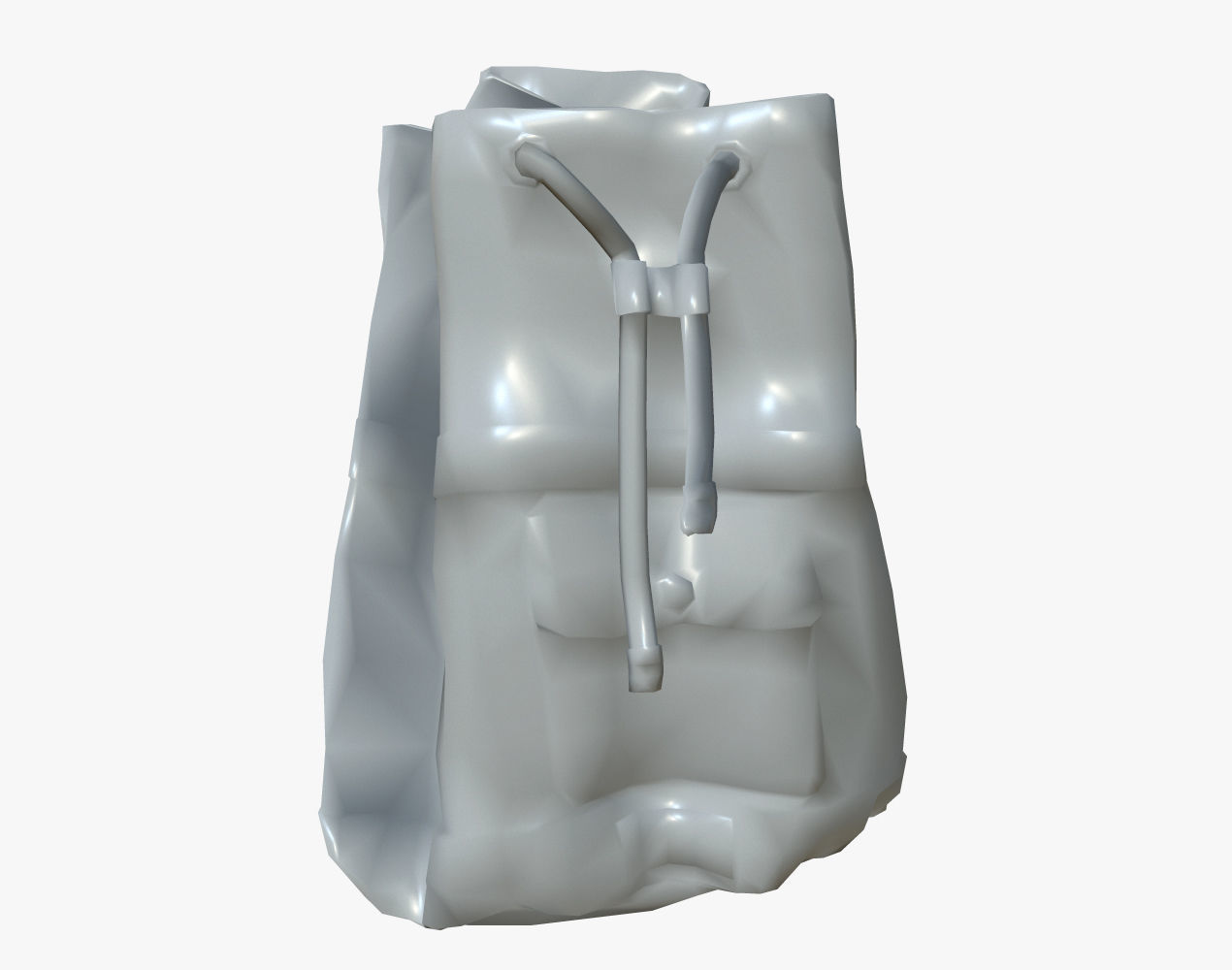Leather Backpack Low-poly 3D model_13