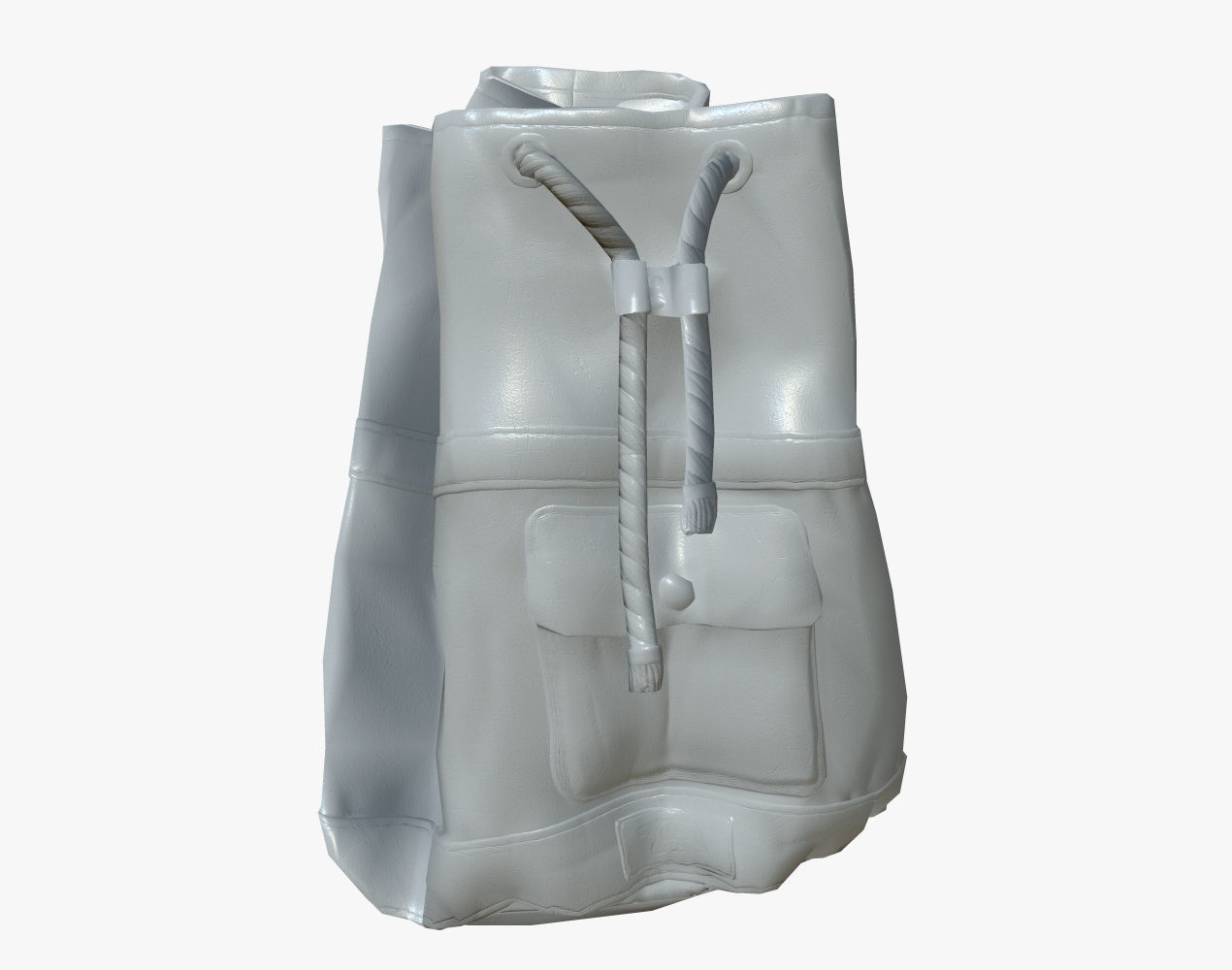 Leather Backpack Low-poly 3D model_14