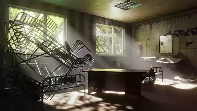 abandoned hospital interior