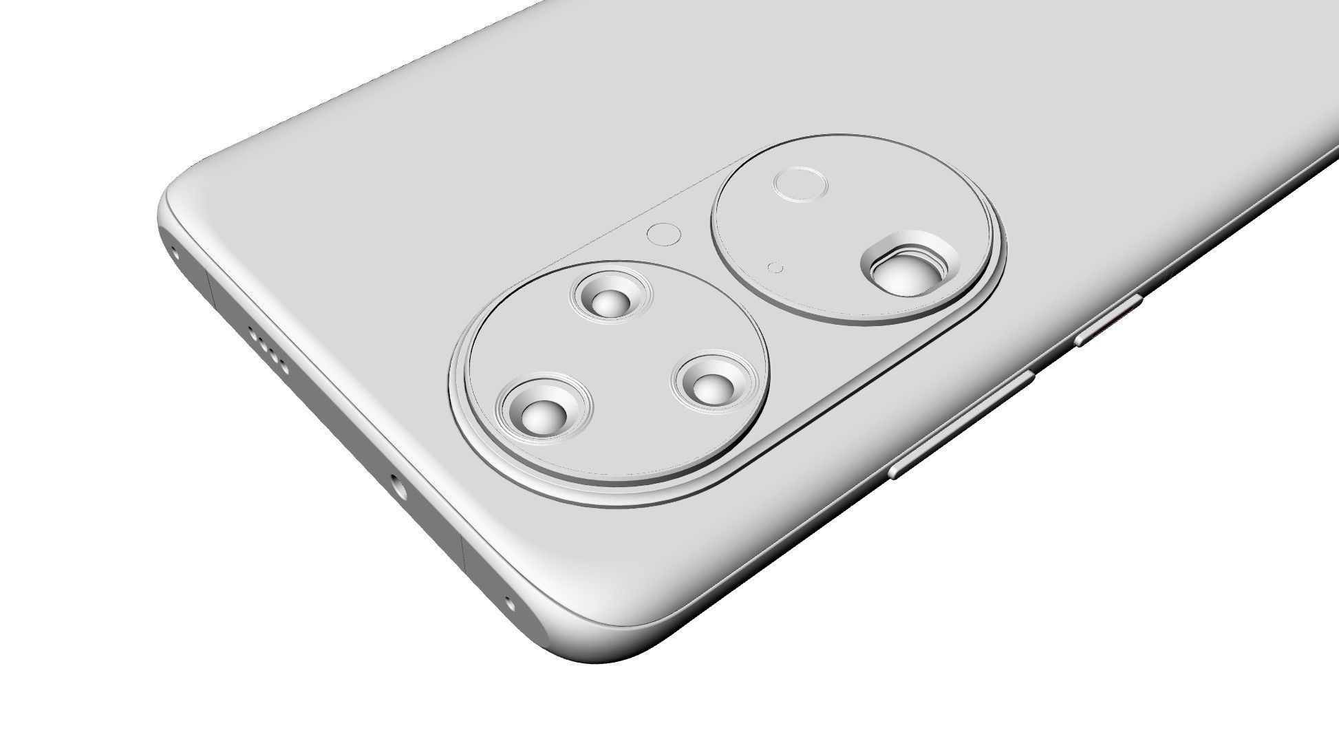 HUA WEI P50 pro mobile phone 3D model 3D model 3D model_10