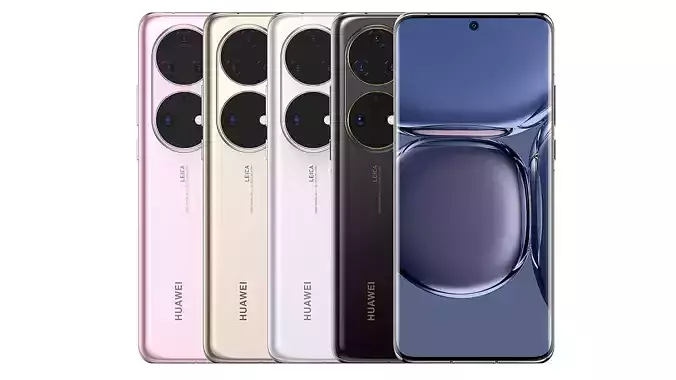 HUA WEI P50 pro mobile phone 3D model 3D model 3D model HUA WEI P50 pro mobile phone 3D model 3D model 3D model