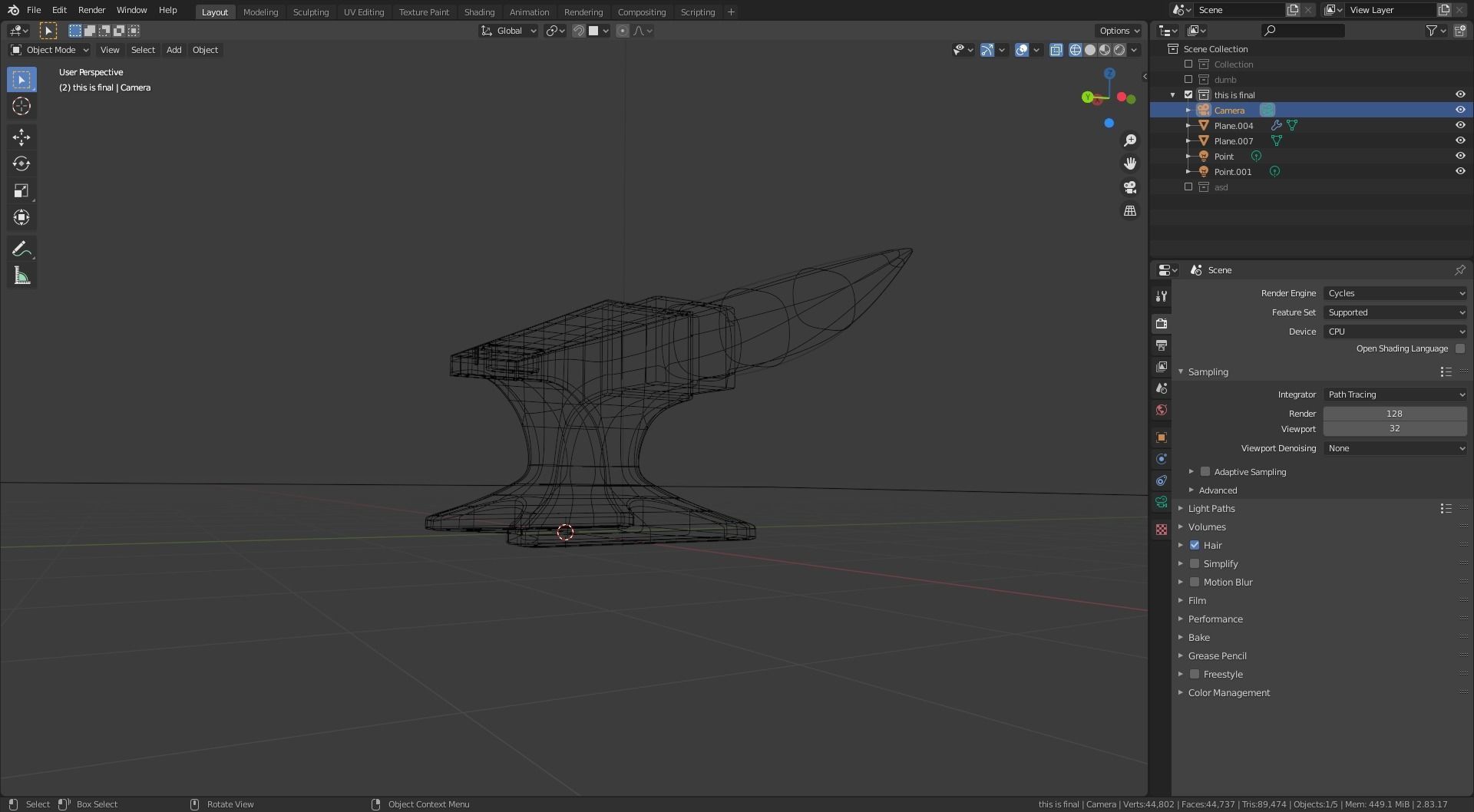 Realistic Anvil Free low-poly 3D model_3