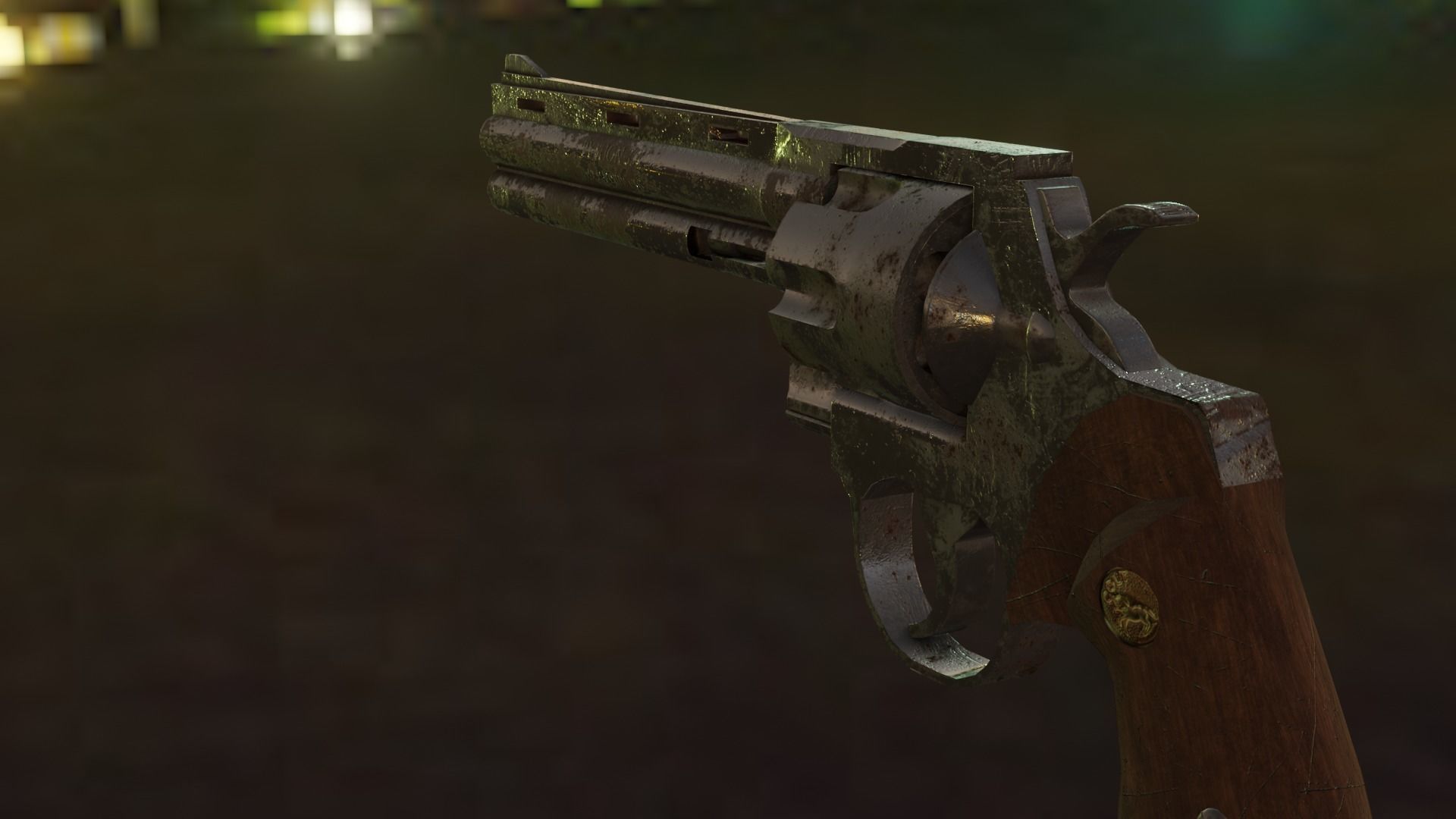 3D model Rusty Old Colt Python 357 mag Revolver VR / AR / low-poly ...