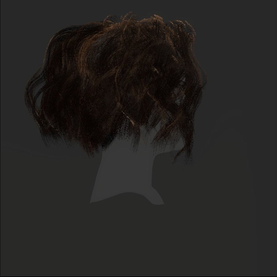 Female Hair - 024 3D model_19