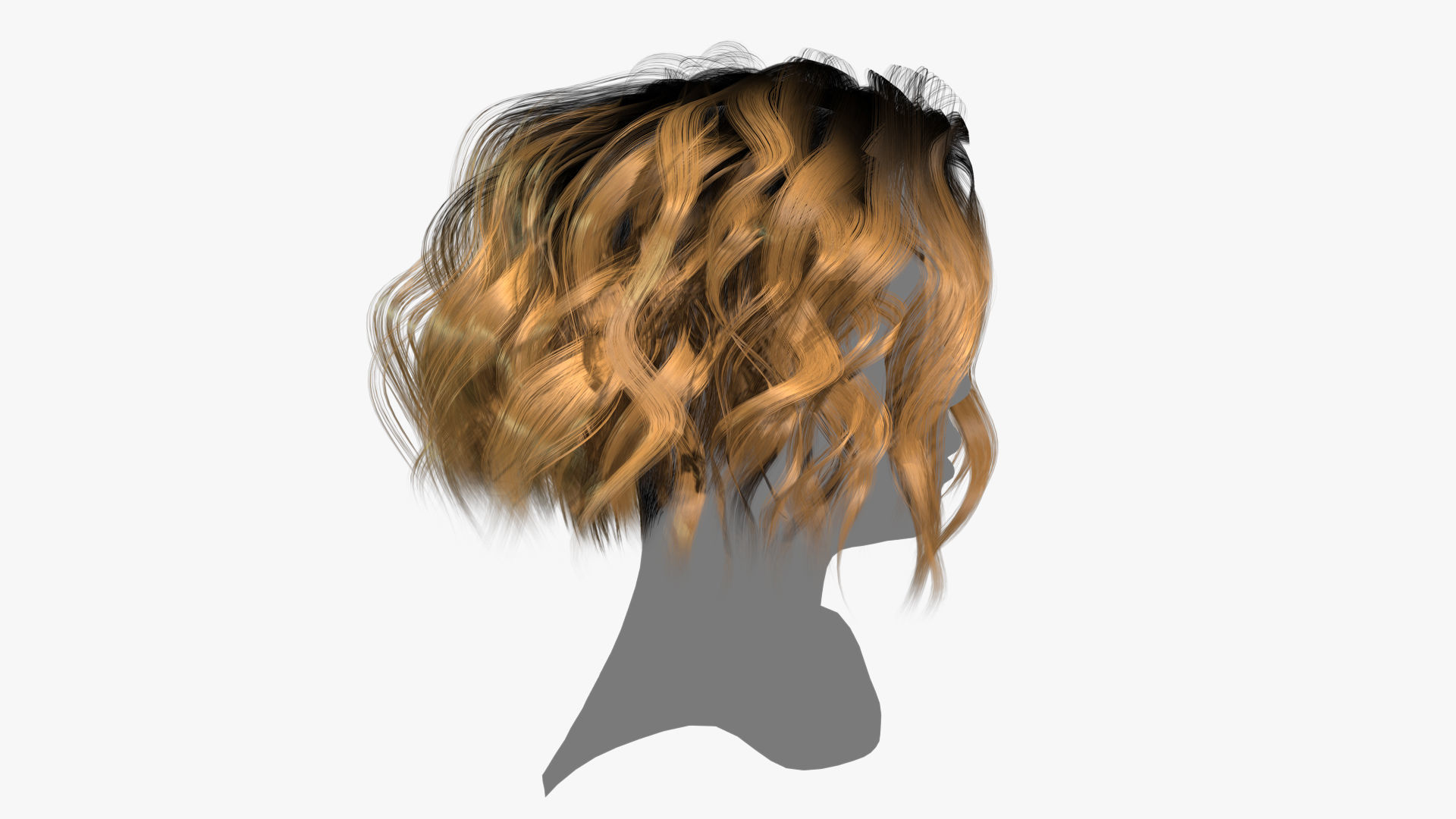 Female Hair - 024 3D model_3