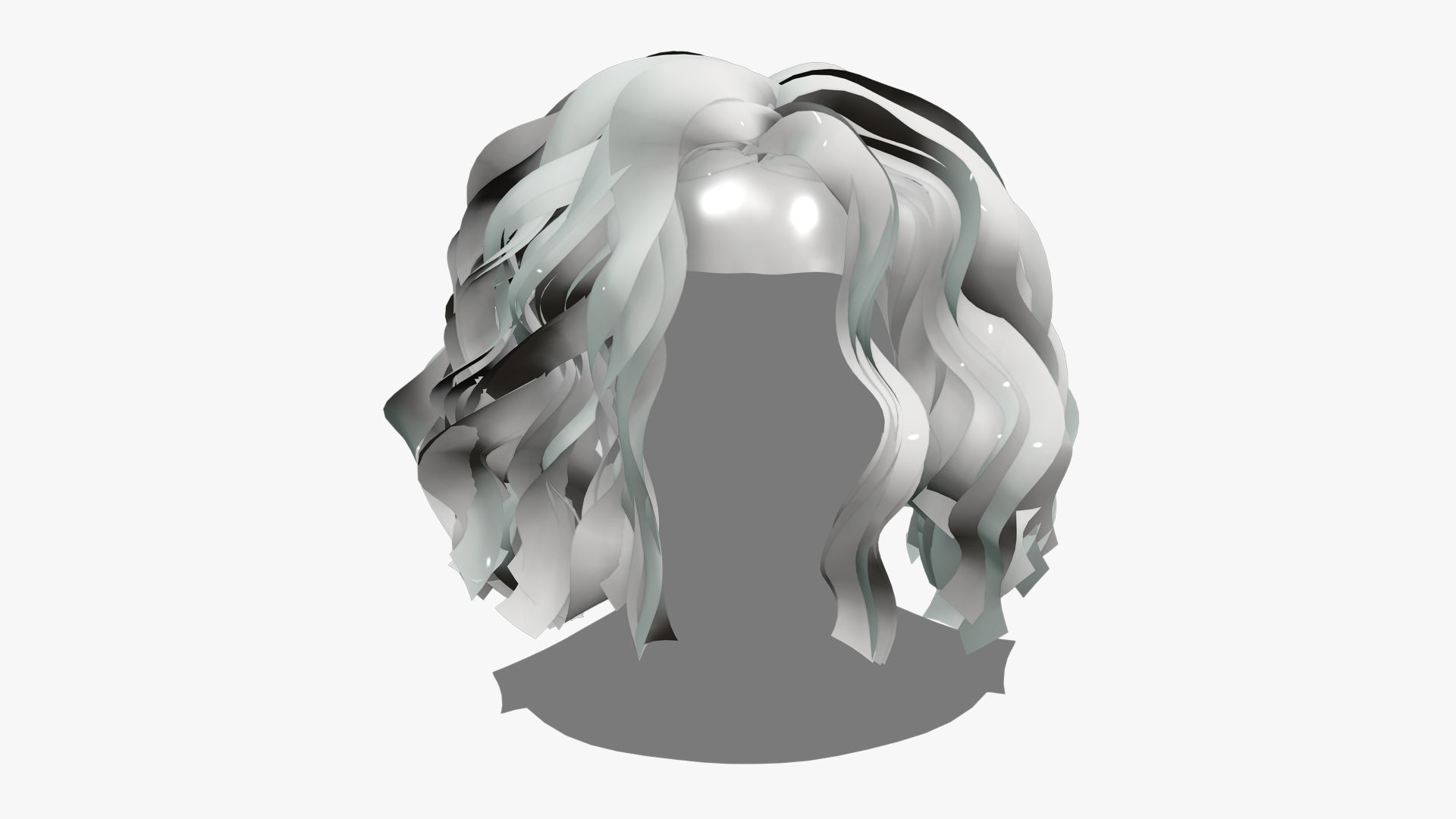 Female Hair - 024 3D model_7