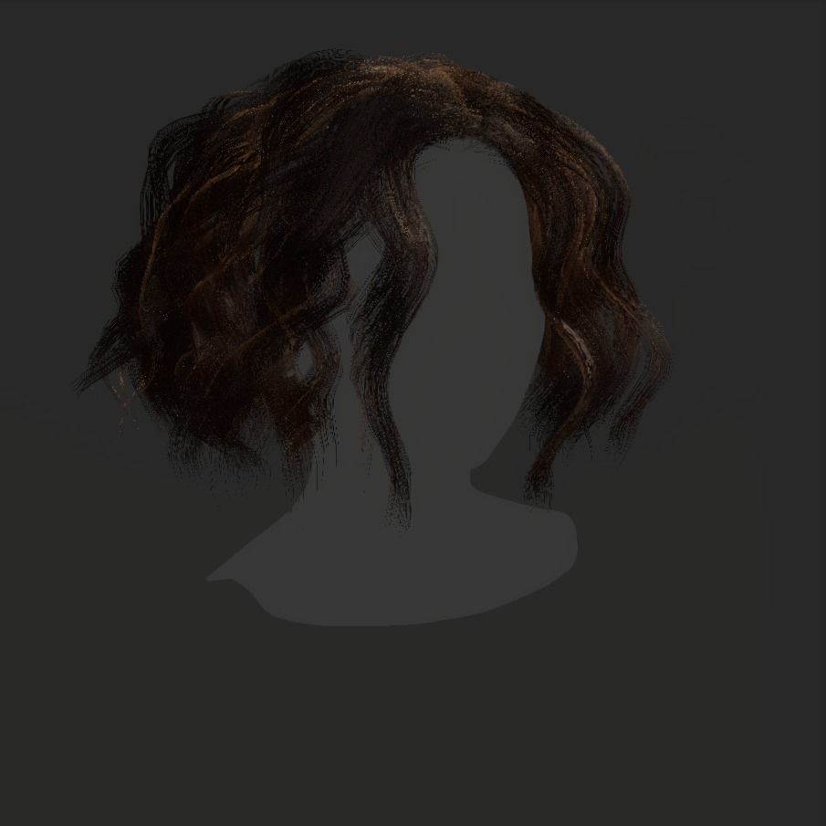 Female Hair - 024 3D model_18