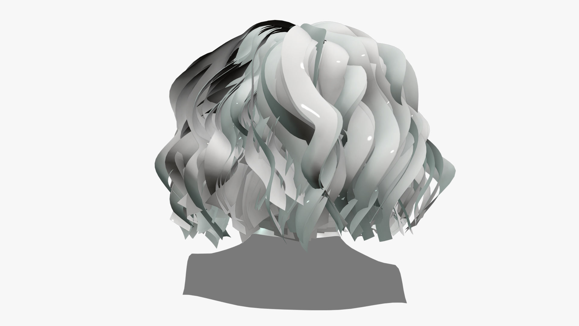 Female Hair - 024 3D model_10