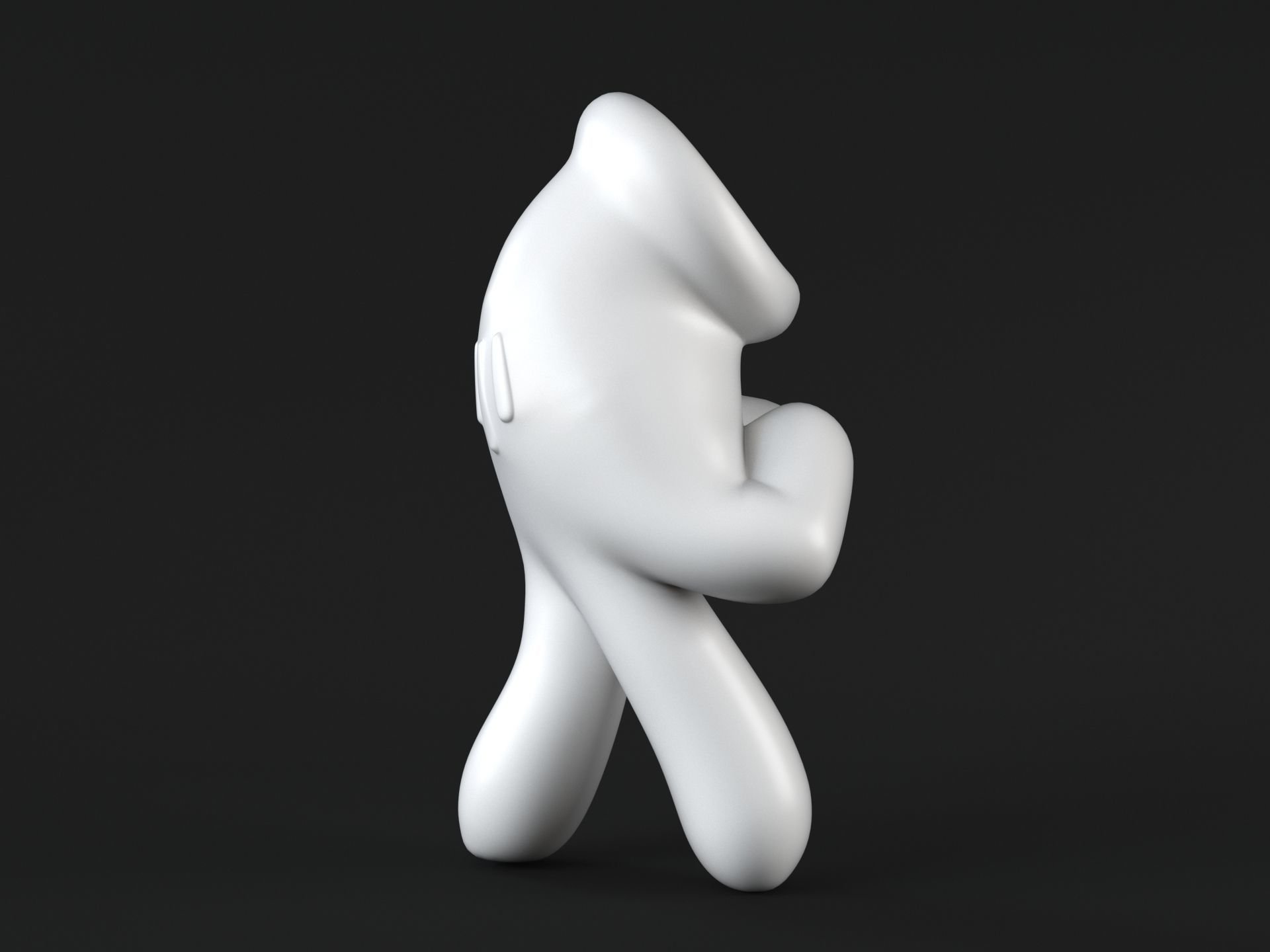 Mickey Hand Walk 3D print model_3