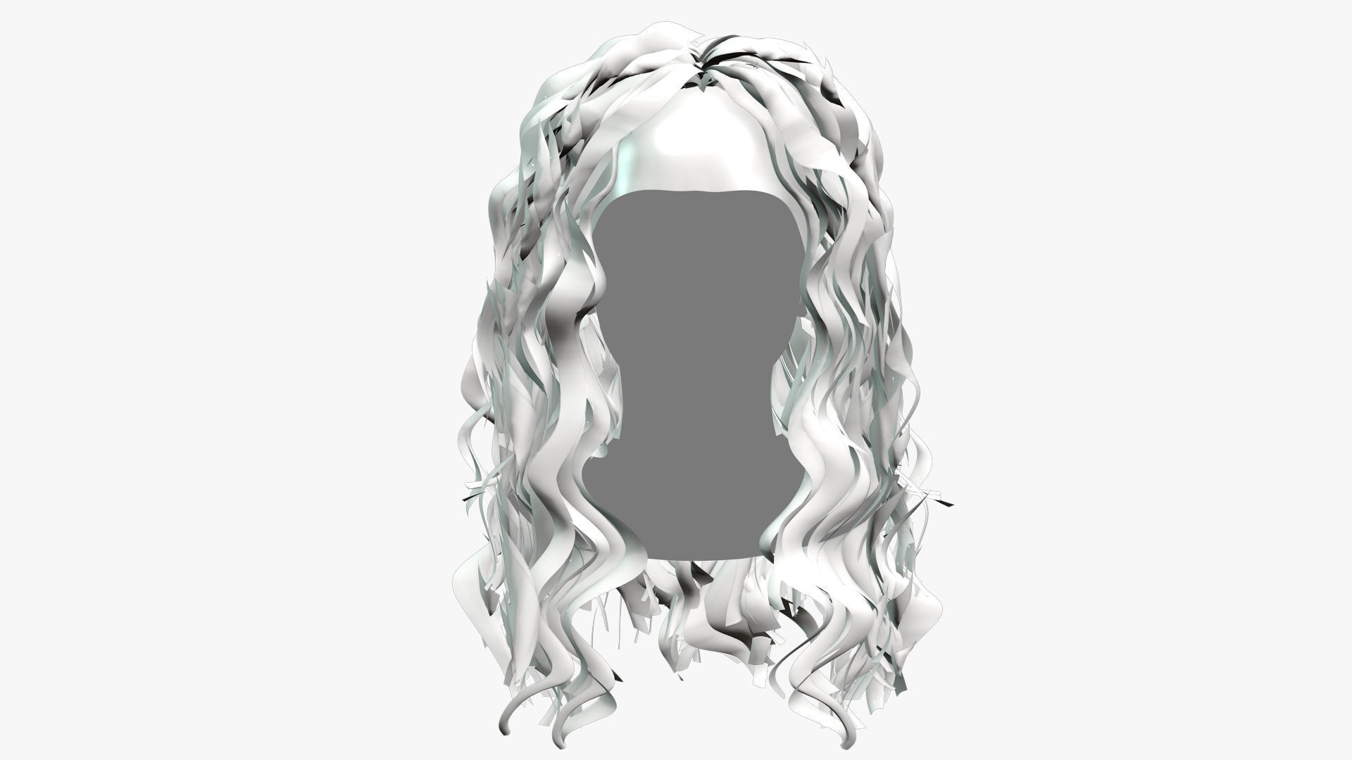 Female Hair - 025 3D model_6