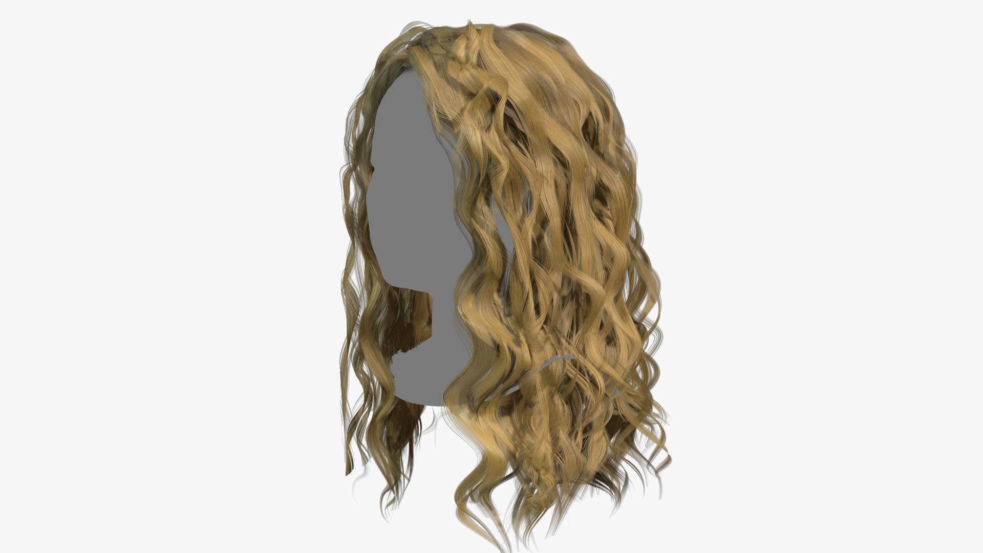 Female Hair - 025 3D model_3