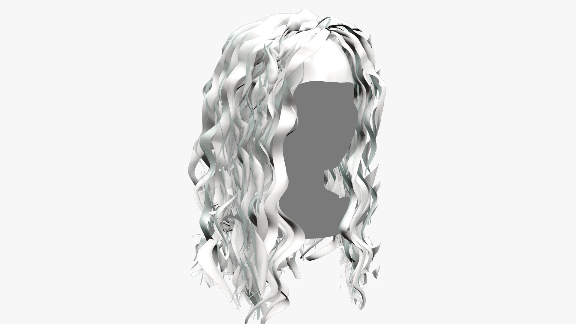 Female Hair - 025 3D model_7