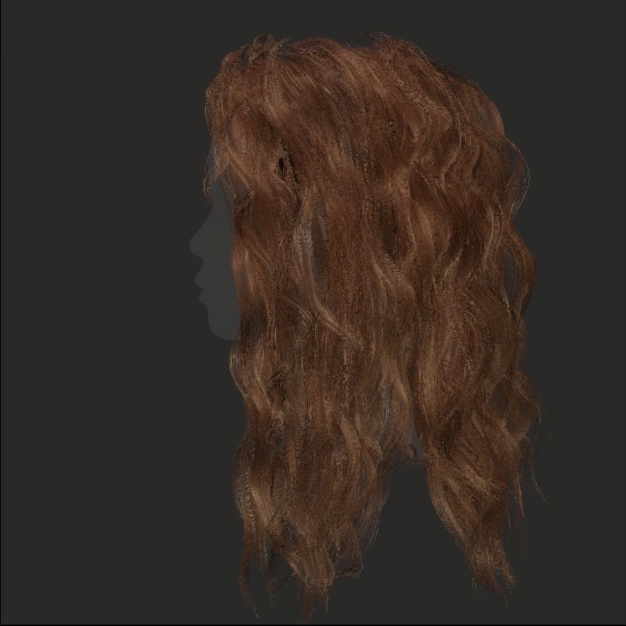 Female Hair - 025 3D model_20